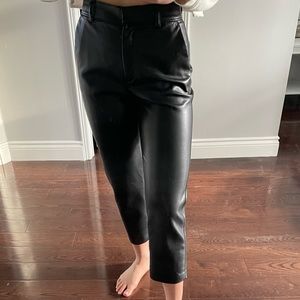Aritzia Babaton vegan leather pants straight leg